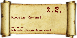 Kocsis Rafael névjegykártya